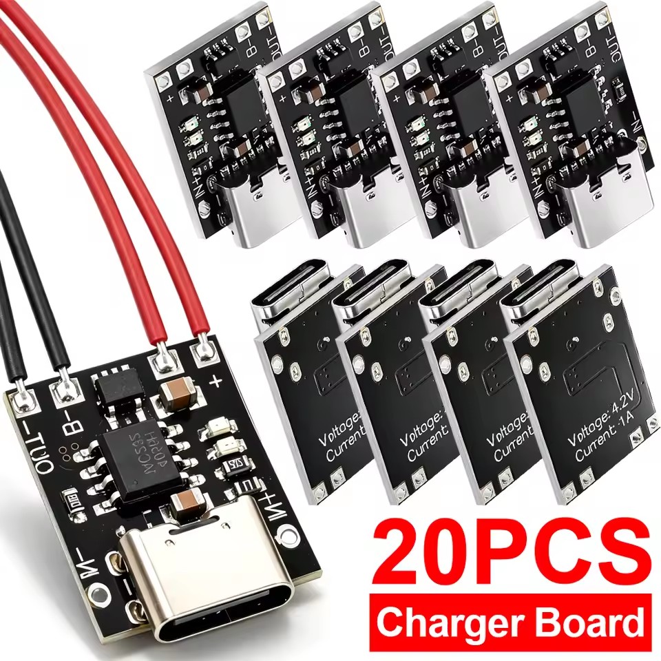 Li Ion Charger Module - Koruma Devreli Tip-C Şarj Kartı USB