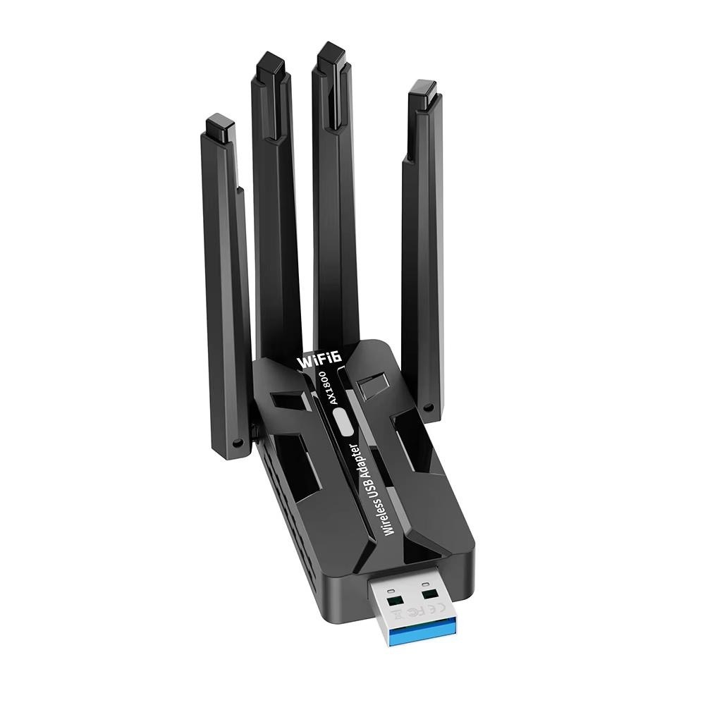 Antenna 2.4Ghz - WiFi 6 USB Adaptörü 1800Mbps Çift