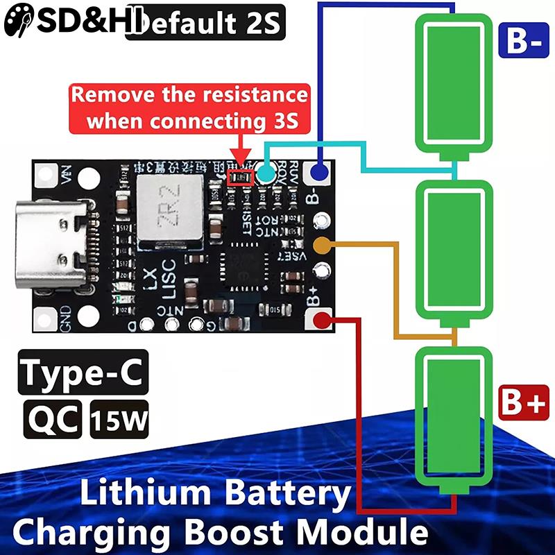 1 adet tip-c 2S 3S 8.4V 12.6V  - Li Ion Charger Module incelemesi ve fiyatı