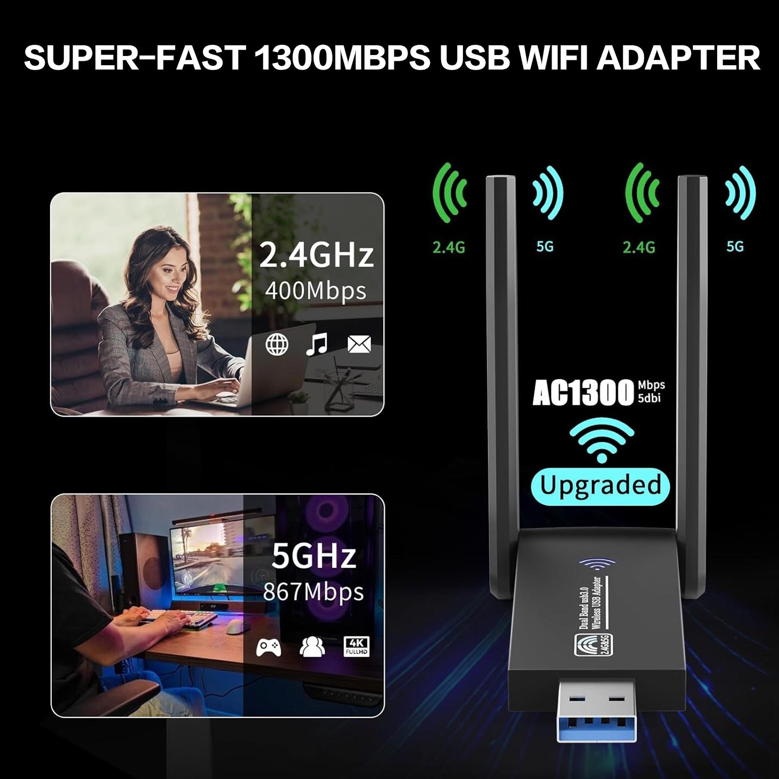 1300Mbps USB WiFi Adaptörü Çif - Antenna 2.4Ghz incelemesi ve fiyatı